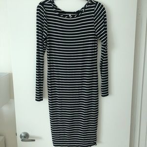 GB navy and white striped dress L